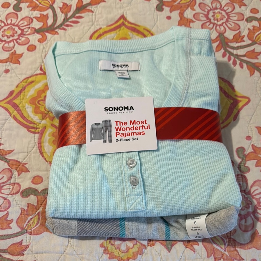 Sonoma Light Blue Pajama Set size small women